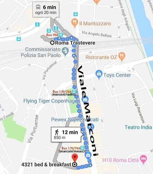 Guest house 4321 B&B Stazione Trastevere Rome Italy